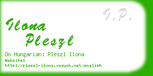 ilona pleszl business card